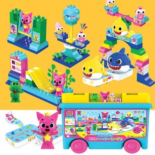 【團購已截止】PinkFong 小鯊魚積木遊樂場 玩具組裝 家庭人物嬰兒積木玩具