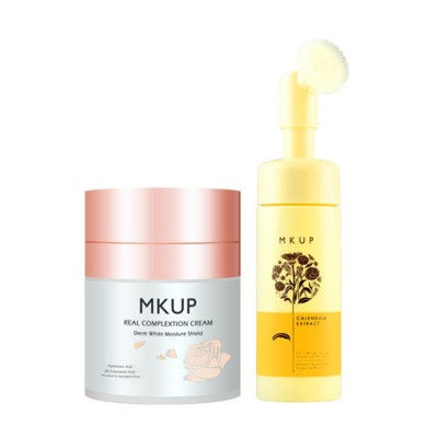 MKUP 賴床美白素顏霜(30ML)+金盞花泡泡慕斯