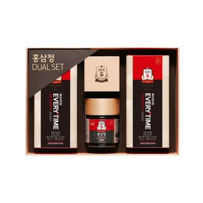 韓國JKJ正官莊紅蔘精EVERYTIME 紅參精雙效套裝 (紅參精120g➕每次20包）