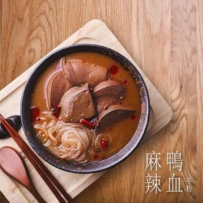 【台灣直送】金鐘影后賈靜雯出品 即食麻辣鴨血冬粉 