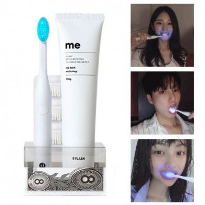 E:FLASH ME FLASH 8億潔牙套裝 (藍光LED牙刷 + 美白牙膏150G)