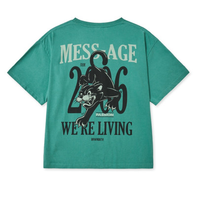 MESS-AGE OVERFIT TEE - GREEN