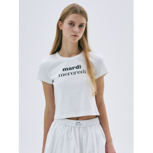 露腰修身短袖  4色  CROPPED FITTED TSHIRT DOUBLE LOGO