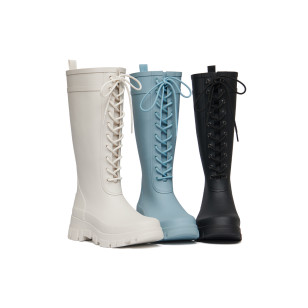 Rockfish Weatherwear 厚底繫帶長雨靴 FLATFORM LACEUP RAIN BOOTS LONG - 3 colors