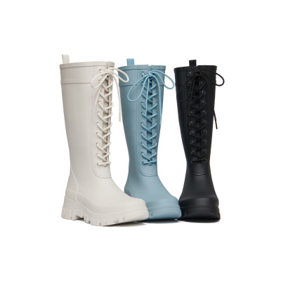 Rockfish Weatherwear 厚底繫帶長雨靴 FLATFORM LACEUP RAIN BOOTS LONG - 3 colors